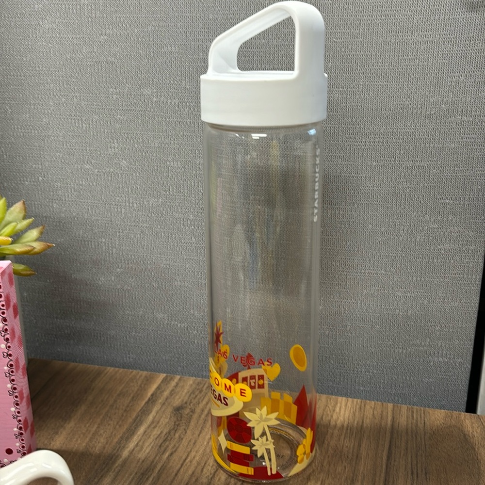 Starbucks Las Vegas glass water bottle